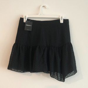 Forever 21 Black Polka Dot Ruffle Skirt